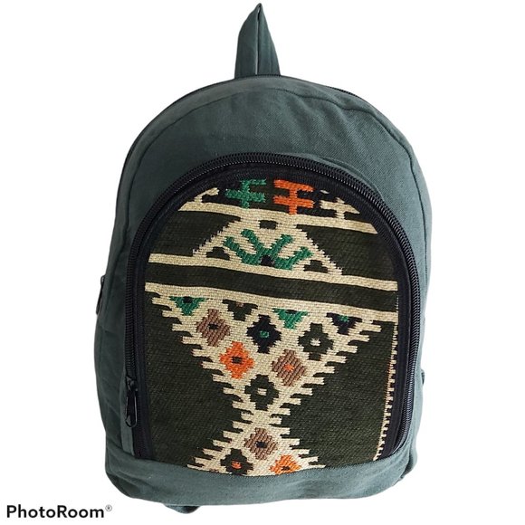 NEW Handmade Tribal canvas backpack hippie padded - Picture 1 of 11